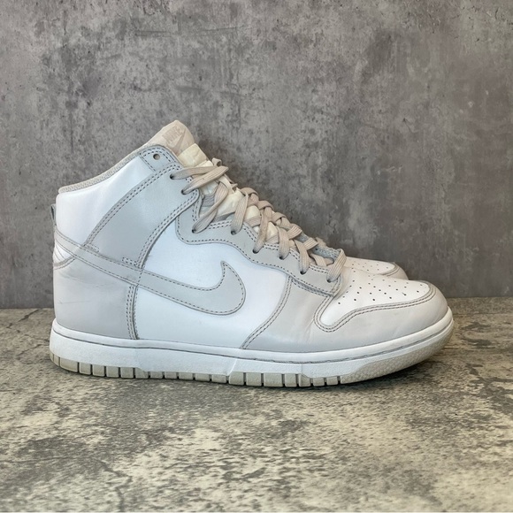 Nike Dunk High Retro 'White Vast Grey' Sneakers Mens sz 8.5 - Picture 1 of 6